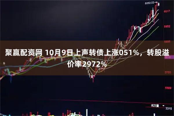 聚赢配资网 10月9日上声转债上涨051%，转股溢价率2972%
