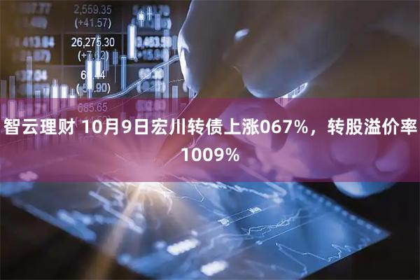 智云理财 10月9日宏川转债上涨067%，转股溢价率1009%